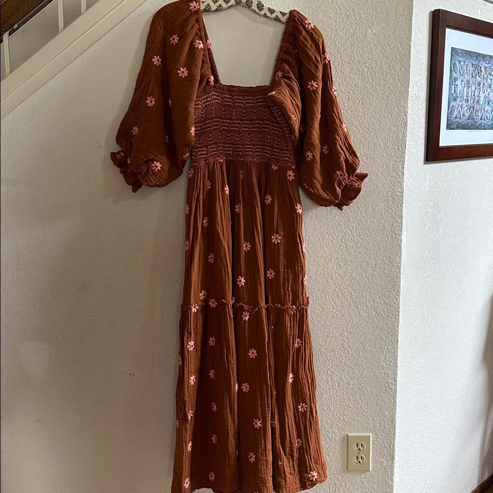 RARE Free People | Dahlia Embroidered Maxi Dress | XS - Picture 6 of 16